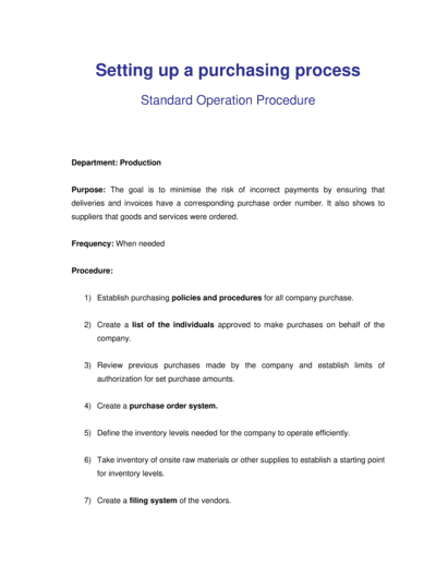 Business-in-a-Box's How to Setup a Purchasing Process Template