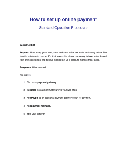 Business-in-a-Box's How to Setup Online Payment Template