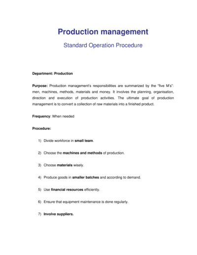 Business-in-a-Box's How to Steps for Production Management Template