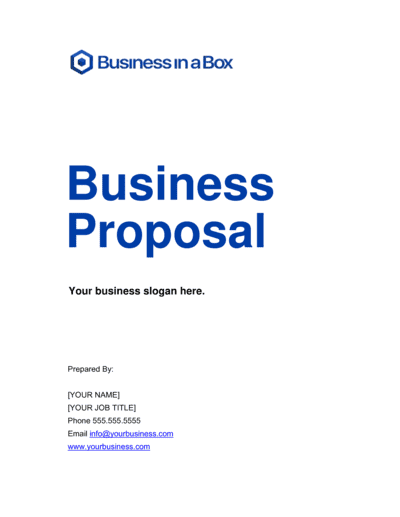 Business-in-a-Box's Business Proposal - Short Template