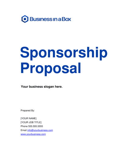 Business-in-a-Box's Sponsorship Proposal Template