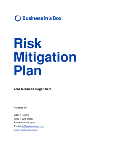 Business-in-a-Box's Risk Mitigation Plan Template