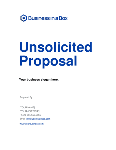 Business-in-a-Box's Unsolicited Proposal Template