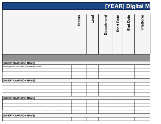 Business-in-a-Box's Digital Marketing Campaign Plan Template