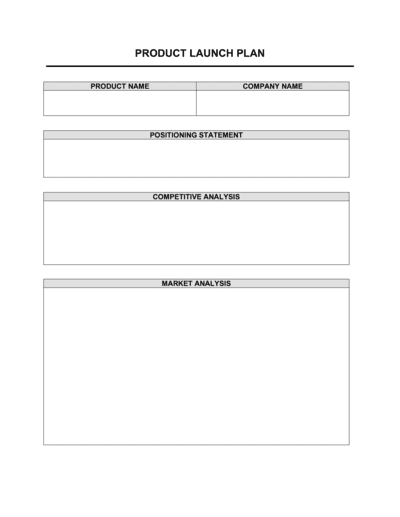 Business-in-a-Box's Product Launch Plan Template