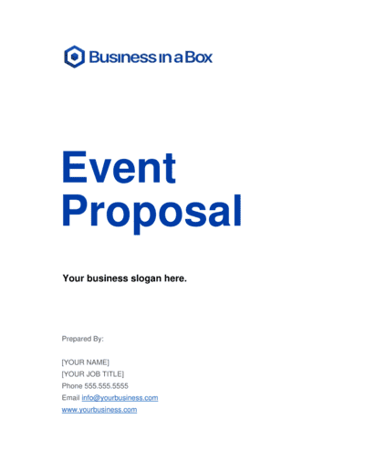 Business-in-a-Box's Event Proposal Template