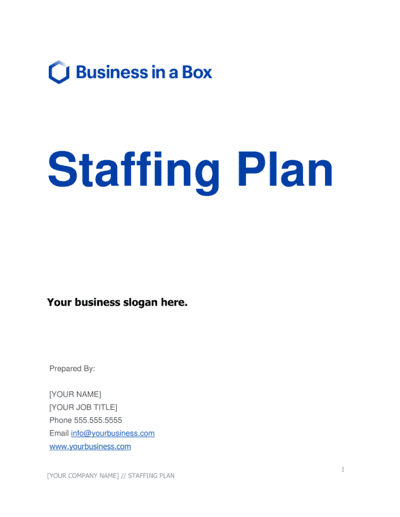 Business-in-a-Box's Staffing Plan Template