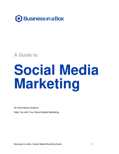 Business-in-a-Box's Social Media Marketing Guide Template
