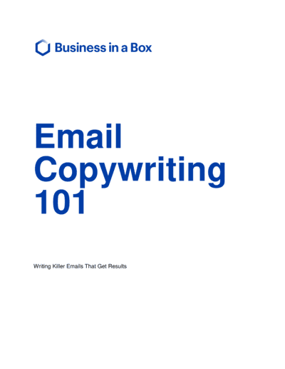 Business-in-a-Box's Email Copywriting 101 Template