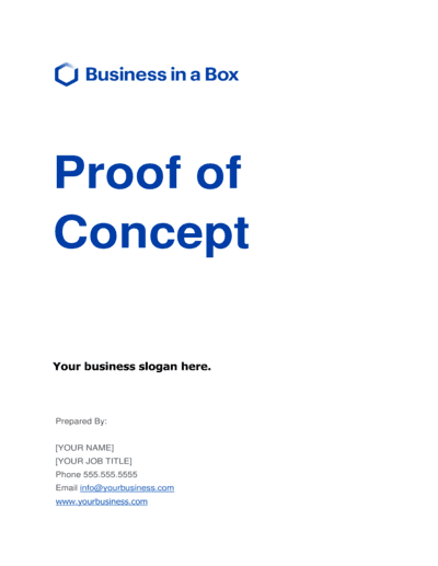 Business-in-a-Box's Proof Of Concept Template
