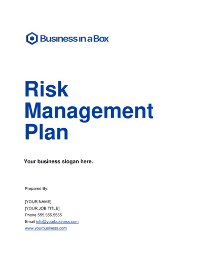 Business-in-a-Box's Risk Management Plan Template