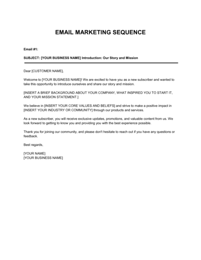 Business-in-a-Box's Email Marketing Sequence Template