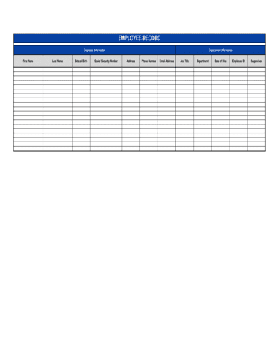 Business-in-a-Box's Employee Record Template