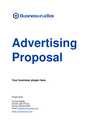 Business-in-a-Box's Advertising Proposal Template