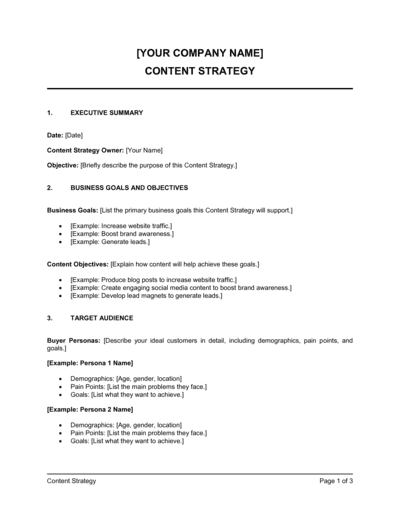 Business-in-a-Box's Content Strategy Template