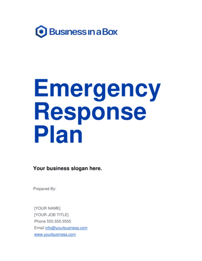 Business-in-a-Box's Emergency Response Plan Template