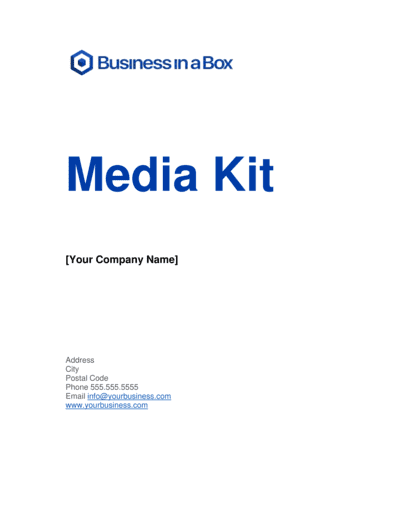 Business-in-a-Box's Media Kit Template