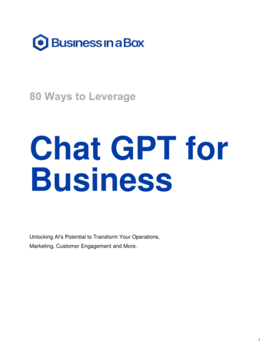 Business-in-a-Box's 80 Ways To Leverage Chatgpt Template