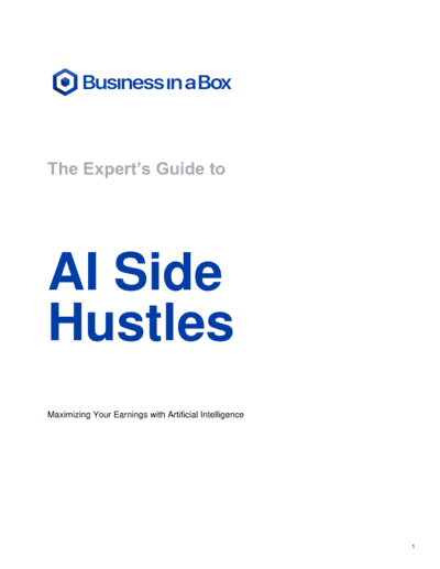 Business-in-a-Box's AI Side Hustle Handbook Template