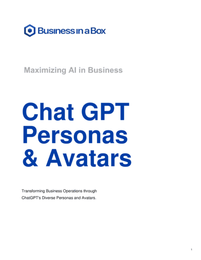 Business-in-a-Box's Chat GPT Personas and Avatars Template