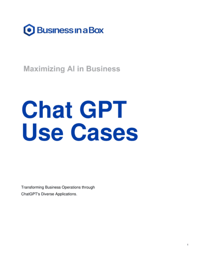 Business-in-a-Box's Chat GPT Use Cases Template