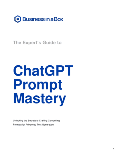 Business-in-a-Box's Chat GPT Prompt Mastery Template