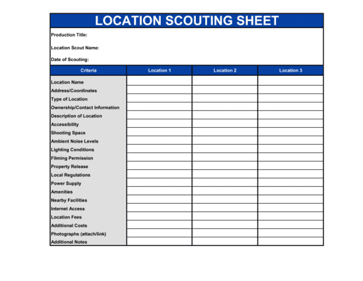 Business-in-a-Box's Location Scouting Template Template