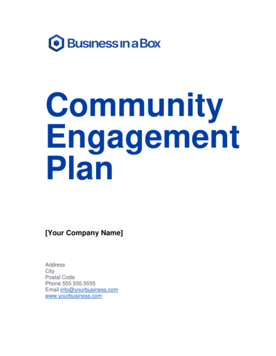 Community Engagement Plan Template | Free Word Download