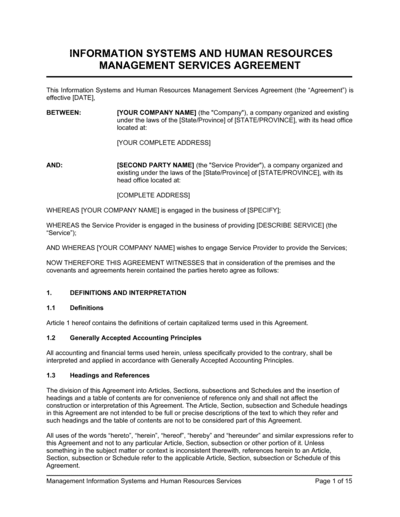 Business-in-a-Box's IT Systems & HR Management Services Agreement Template