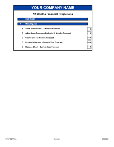 Business-in-a-Box's Financial Projections_12 Months Template