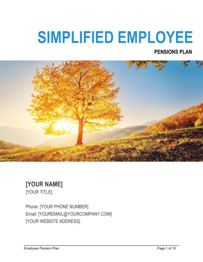 Business-in-a-Box's Simplified Employee Pensions Plan Template