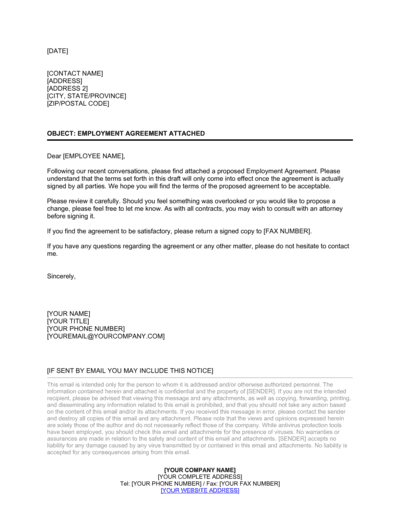 Business-in-a-Box's Cover Letter_Employment Agreement Template