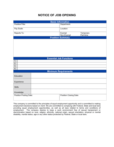 Business-in-a-Box's Notice of Job Opening_Form Template