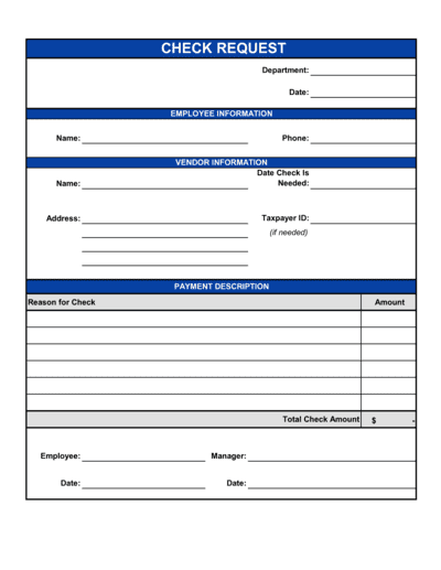 Business-in-a-Box's Check Request Form Template