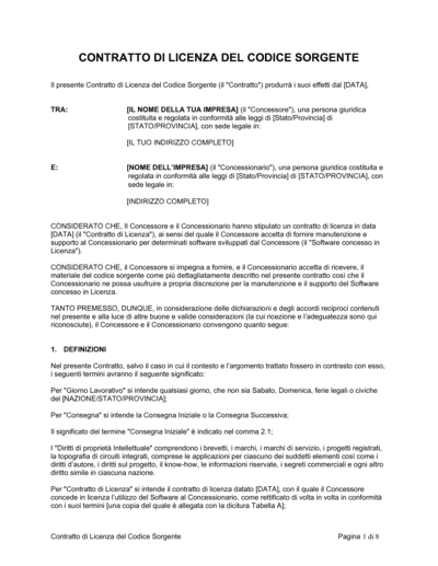 Business-in-a-Box's Contratto di licenza del codice sorgente