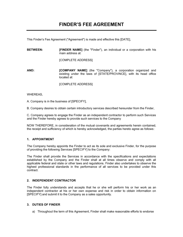 Conditional Fee Agreement Template
