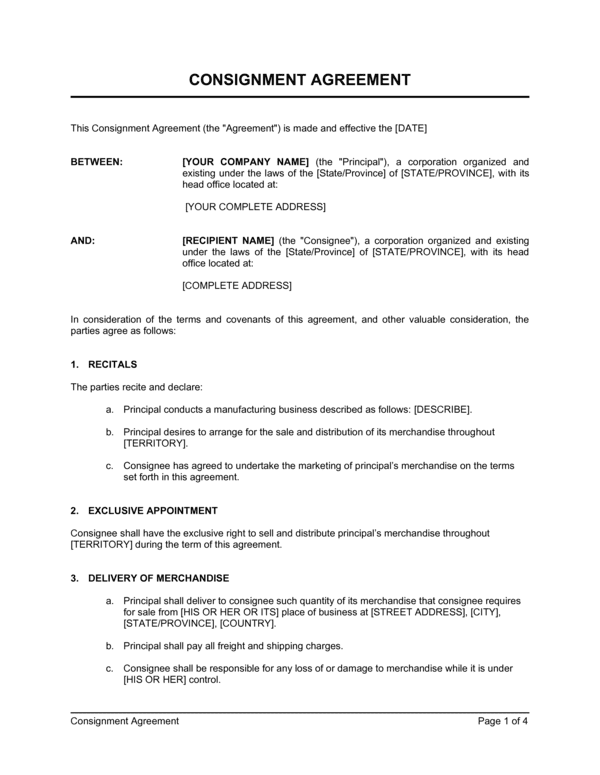 Business and legal documents
